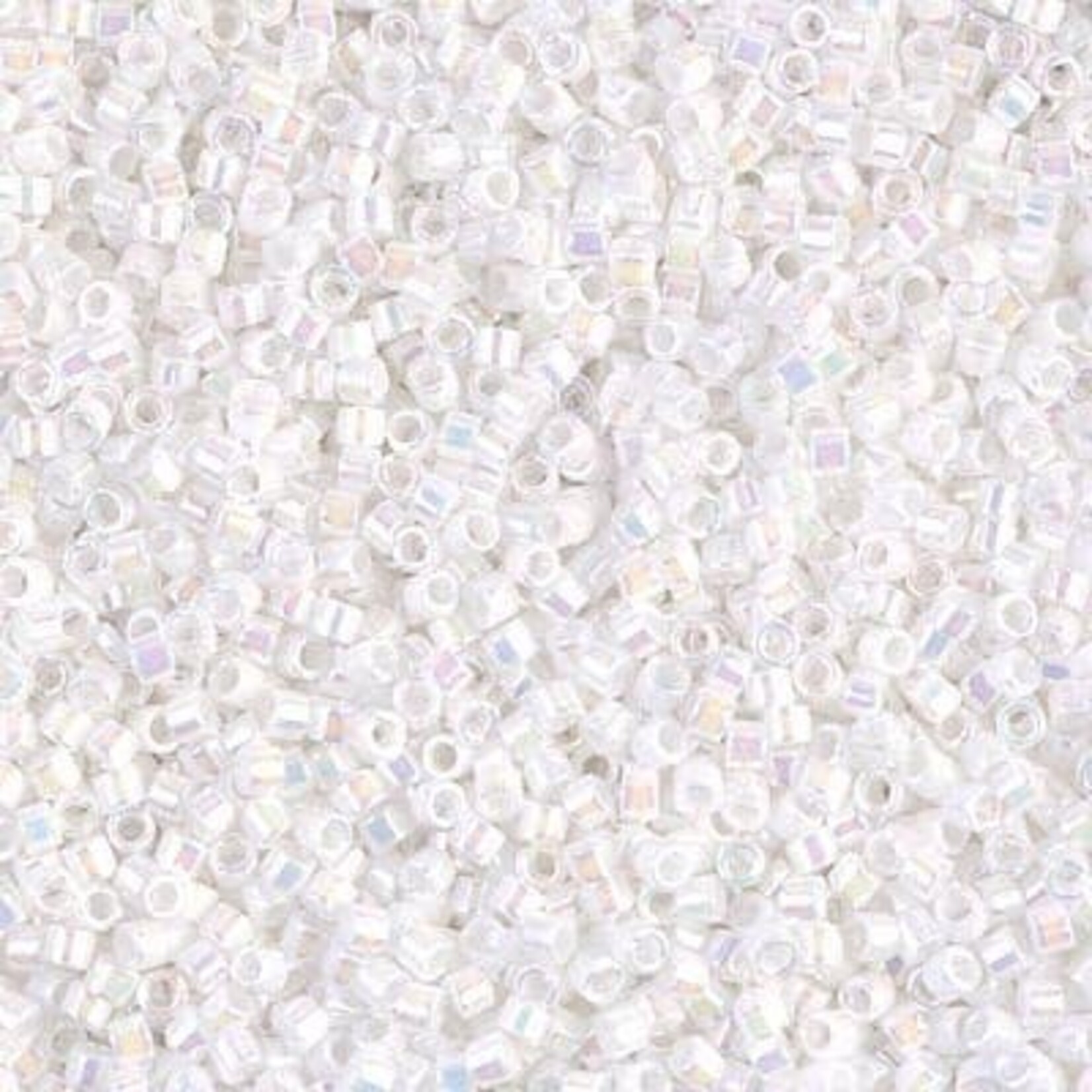 Miyuki Delica 11/0 White Pearl AB Seed Beads