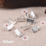 Silver Plated 10x7mm Ribbon Clasp