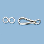 Sterling Silver Hook And Eye Clasp - Set