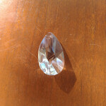 Crystal Faceted Teardrop Prism 28x16mm