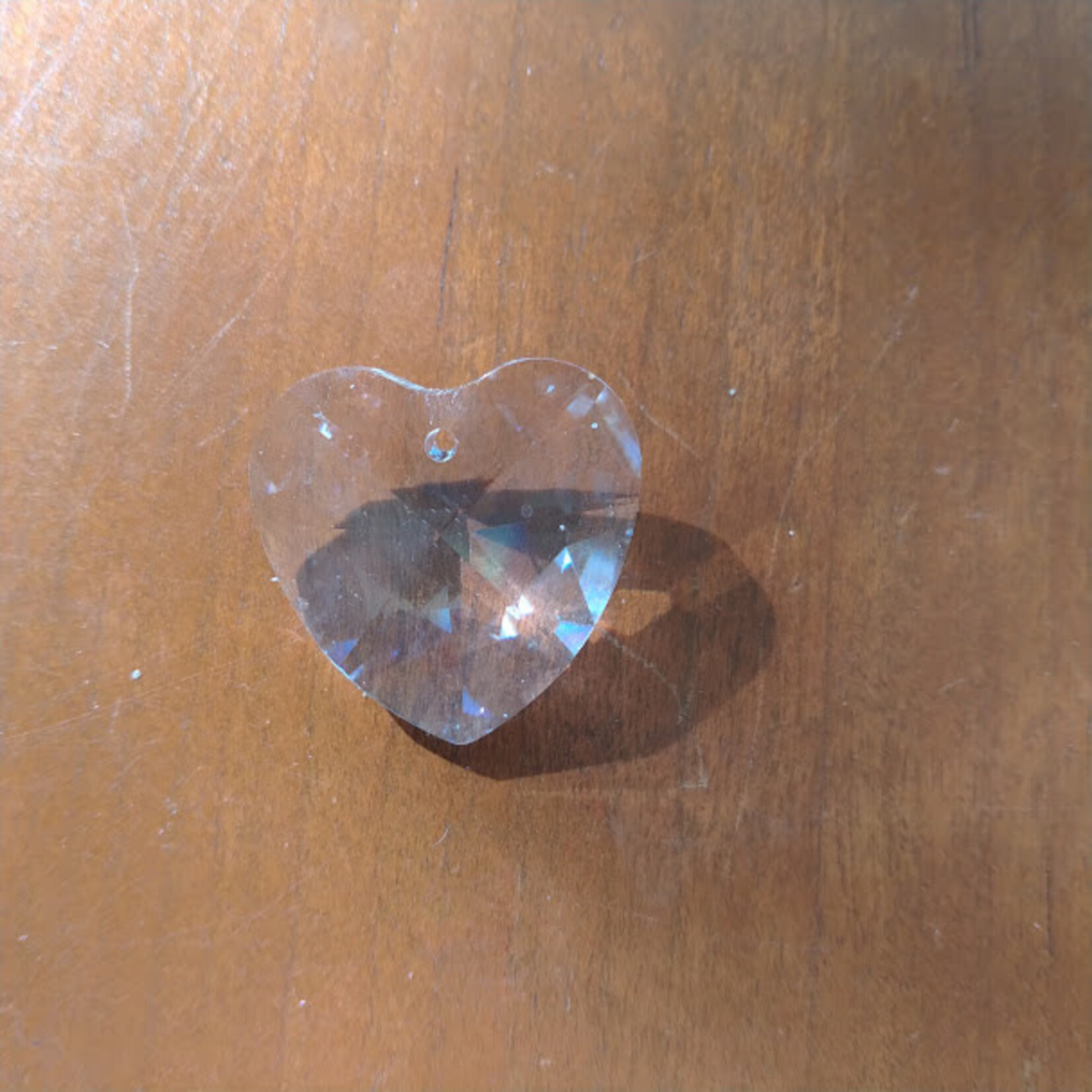 Crystal Prism Heart 28mm