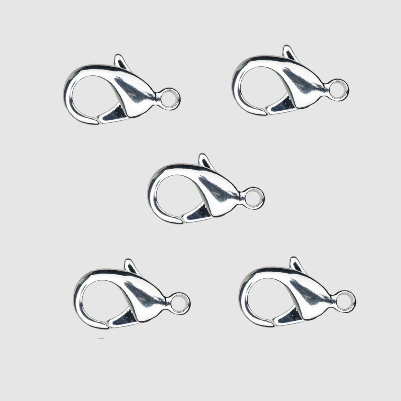 Lobster Clasp  9x5mm Nickel-Free Silver Plated -  5 pieces