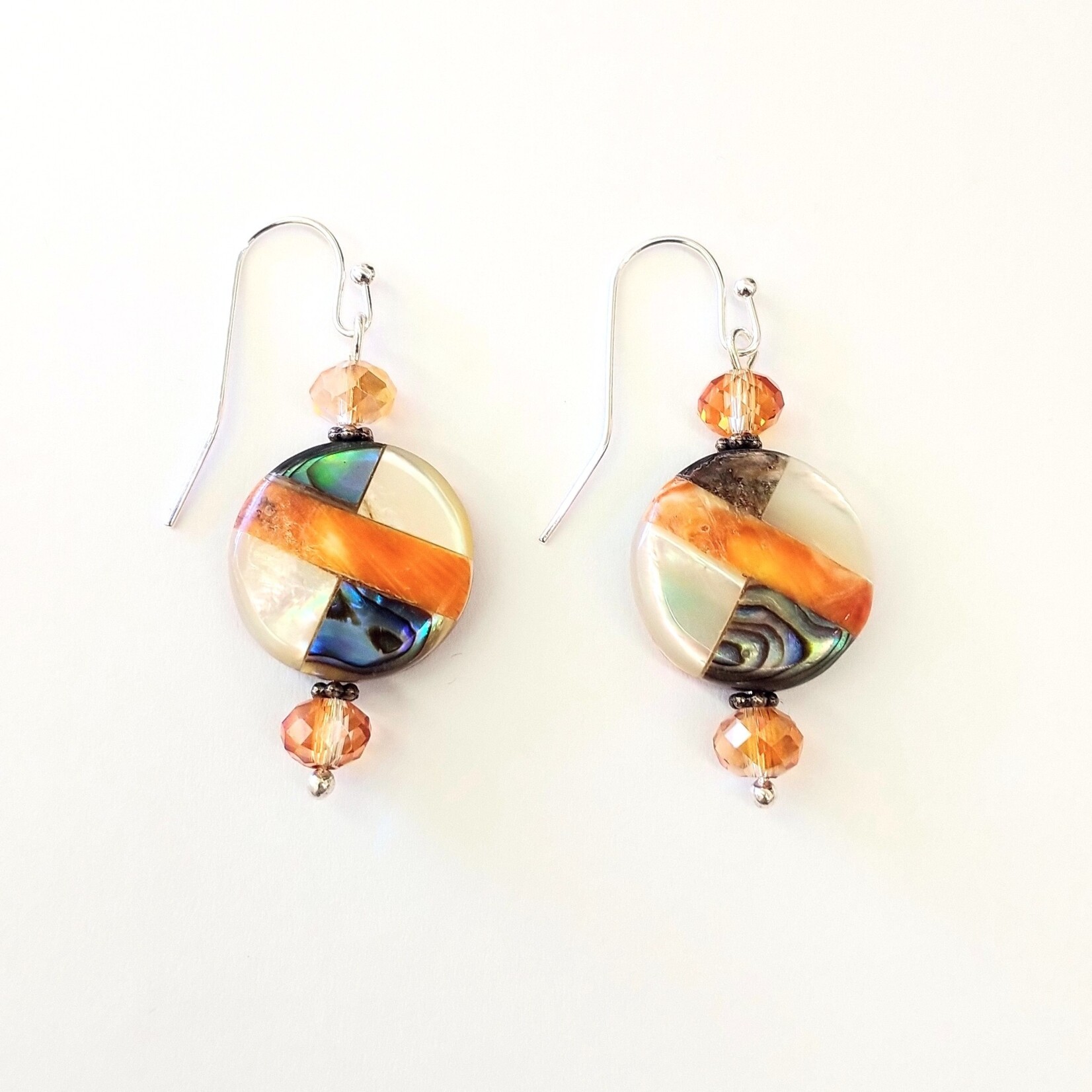 Geometric Mother of Pearl Earrings - Ready to Wear