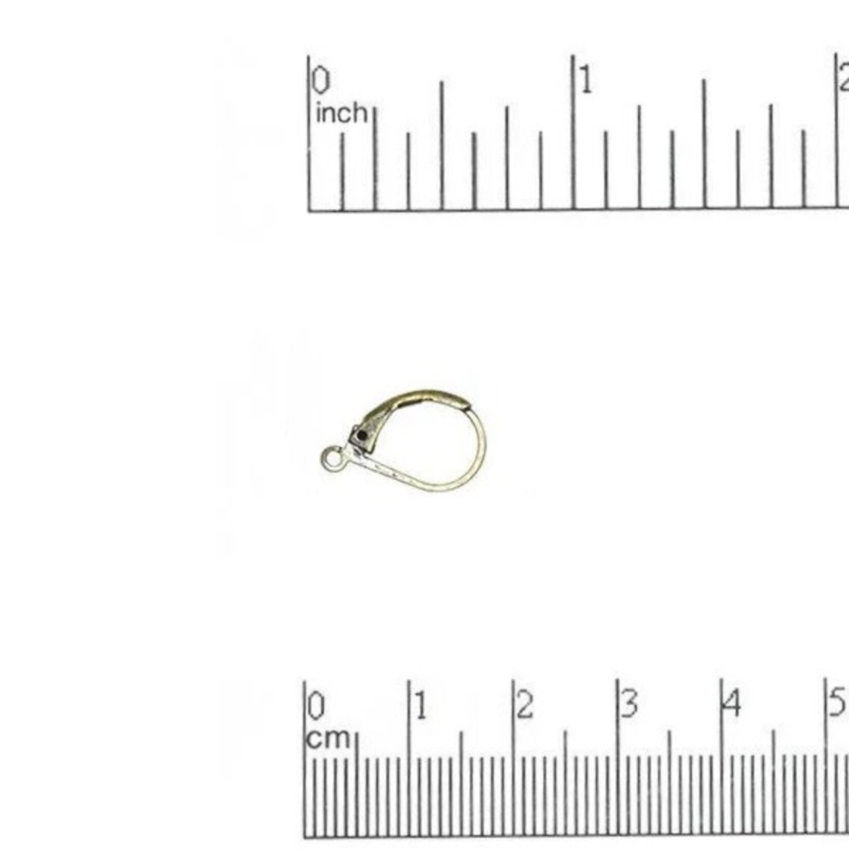 Leverback Earwire 15x10mm Nickel-Free Antique Brass Plated - Single