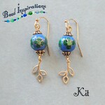 Golden Periwinkle Flower Earring Kit