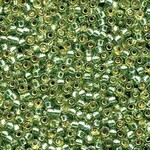 Miyuki Miyuki 15/0 Duracoat Silver-lined Dyed Green Seed Beads