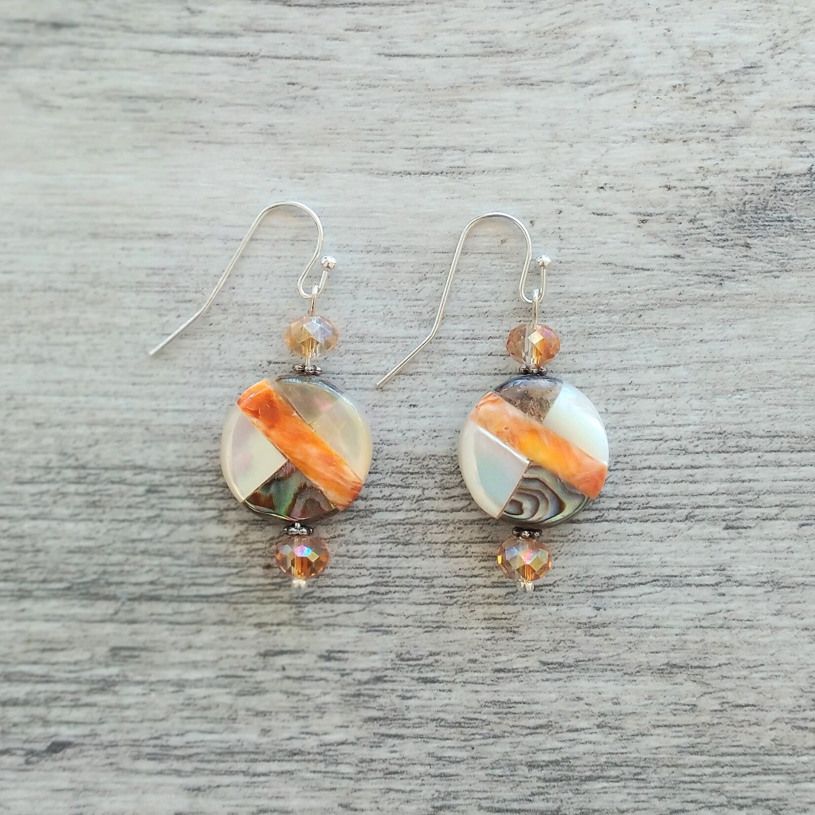 Geometric Mother of Pearl Earrings - Ready to Wear