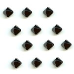 Bicone Crystal 10mm Jet - 12 Pieces