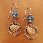 Bead Inspirations Copper Leaf with Water Earrings - Ready To Wear