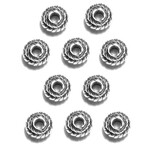 Pewter Rope 5mm Bead - 10 Pieces