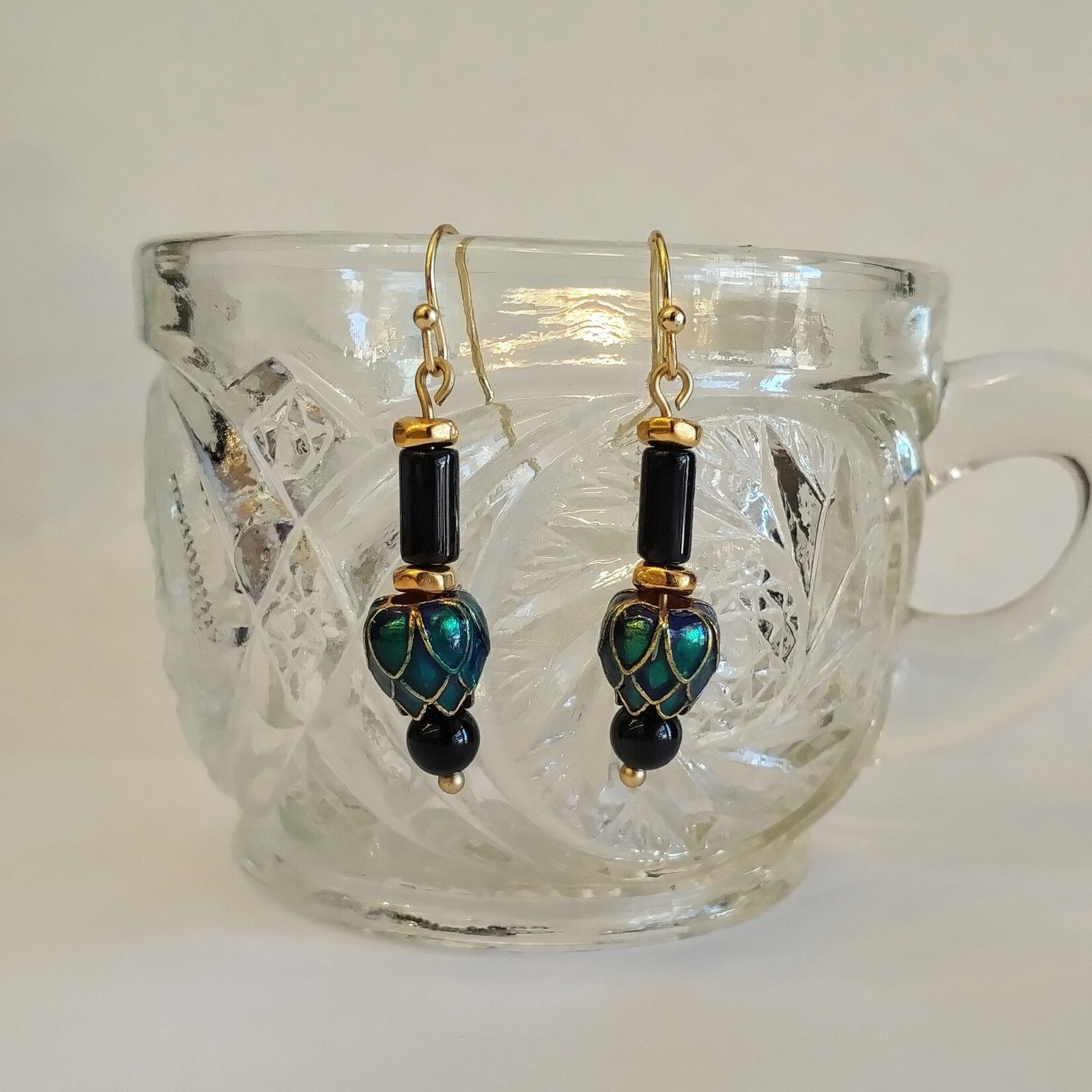 Bead Inspirations Evening Lotus Earrings - Ready to Wear