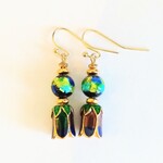 Bead Inspirations Midnight Tulip Earrings - Ready to Wear