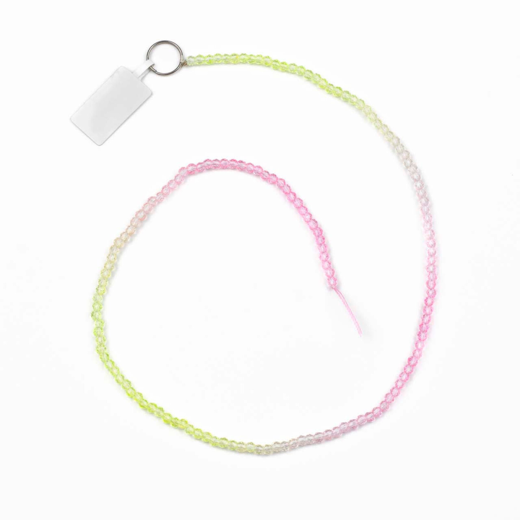 Crystal  2x3mm Ombre Pink Lemonaid Faceted Rondelle Beads - 14" Strand