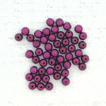 Druk Glass Bead Plum Metallic Suede 3mm Round - Bag of 25