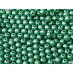 Druk Glass Bead Metallic Emerald 3mm Round - Bag of 25