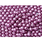 Druk Glass Bead Metallic Lilac 4mm Round - Bag of 25