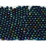 Druk Glass Bead Blue Iris 3mm Round - Bag of 25