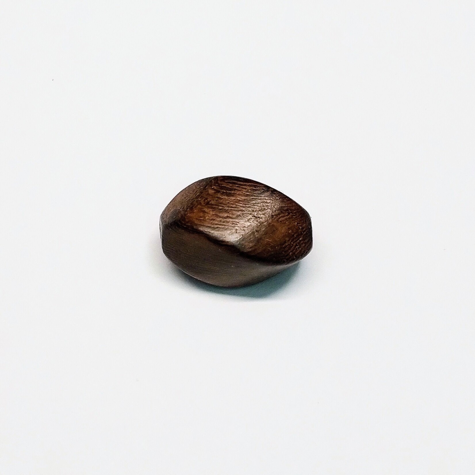 Medium Dark Grain Twisted Wood Bead