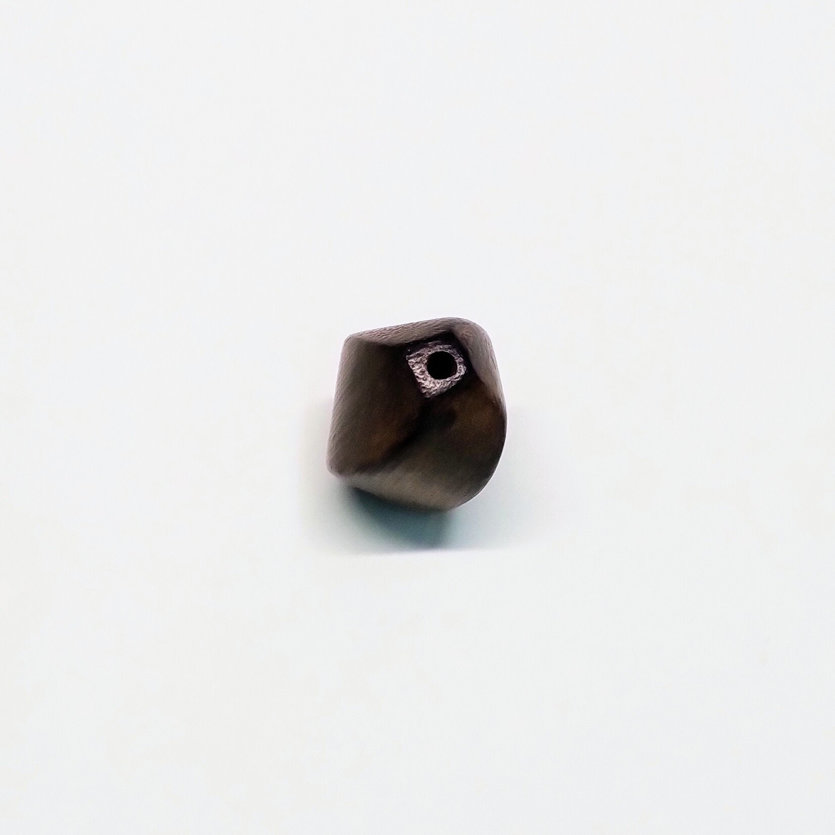 Medium Dark Grain Twisted Wood Bead