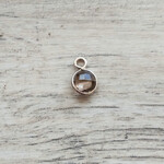 Smoky Quartz 10mm Sterling Silver Bezeled Drop