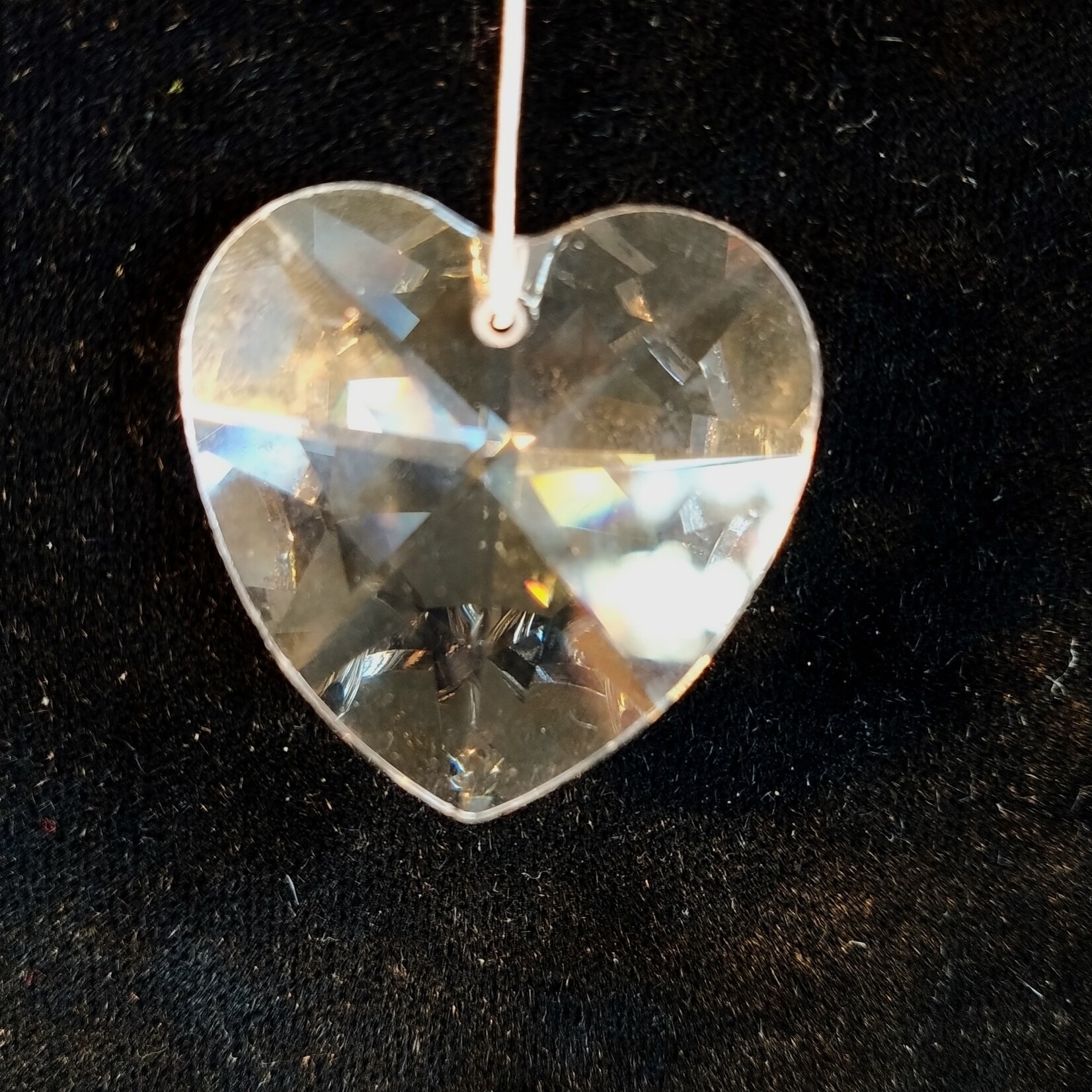 Crystal Prism Heart 28mm