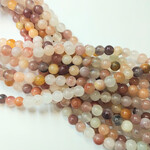Flower Agate  6mm Round Bead Strand