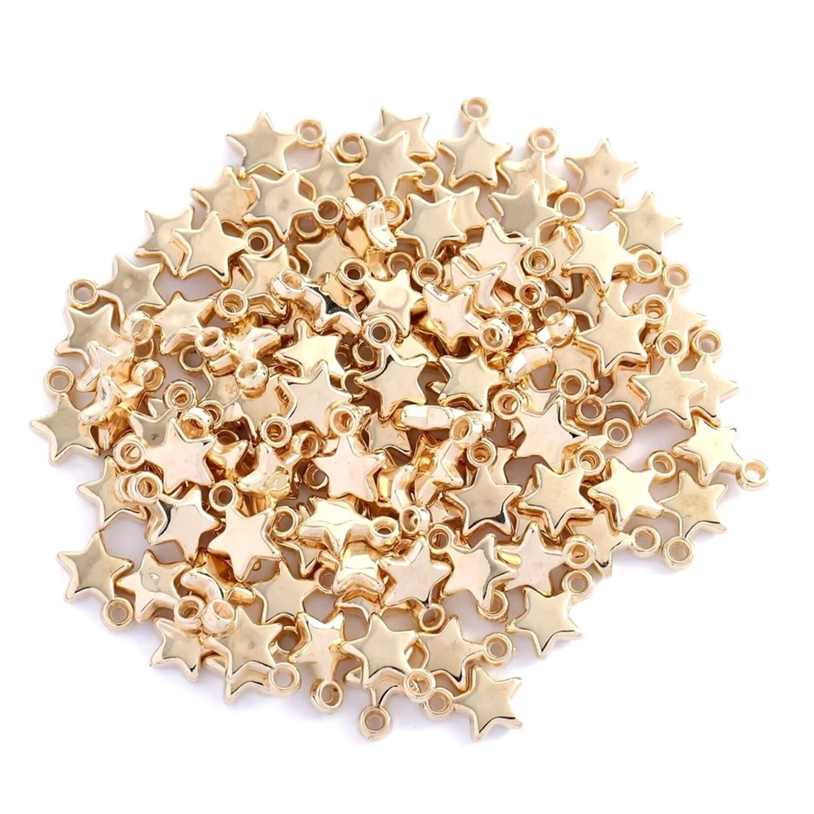 Gold Star 9mm Charm - Gold Plated