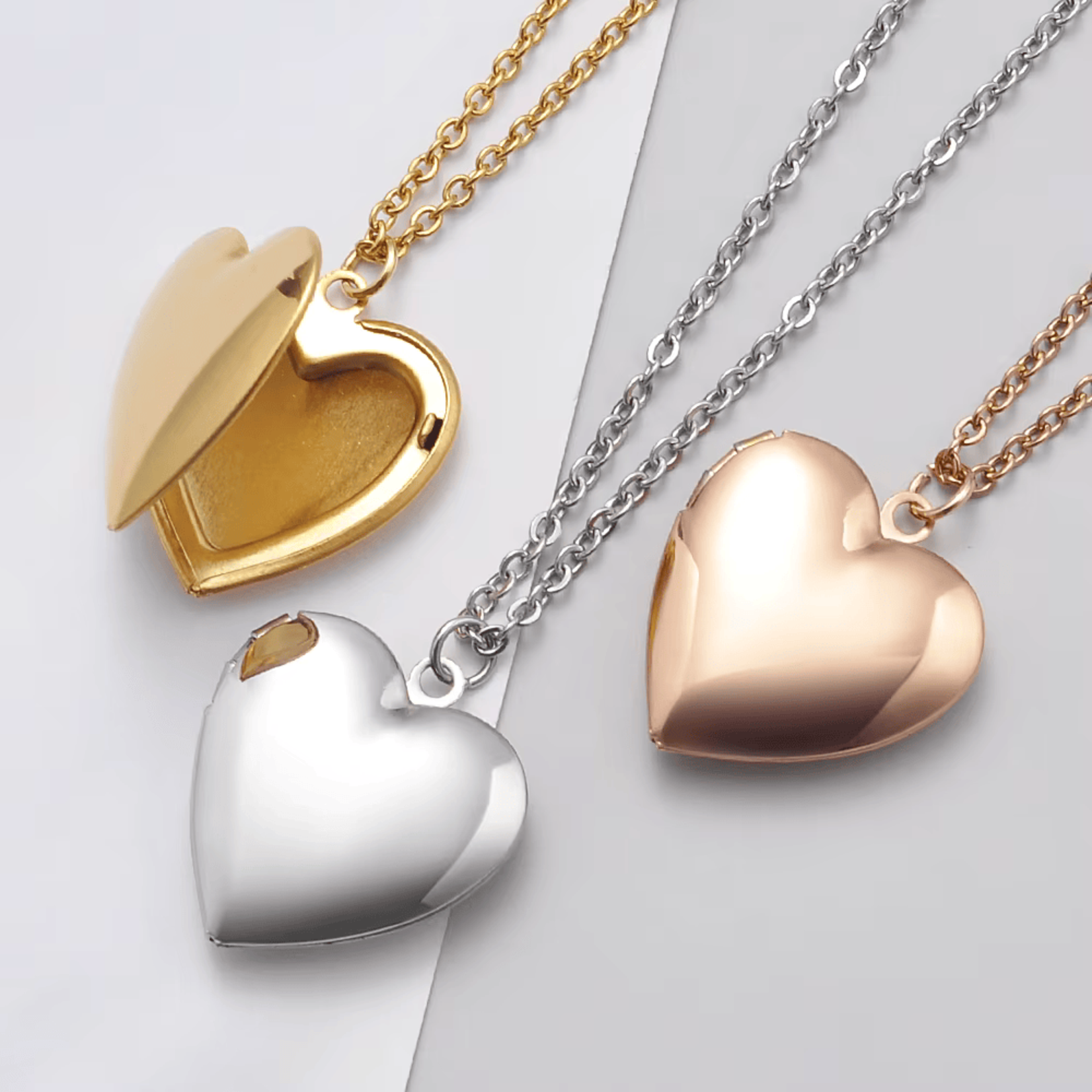 Heart Locket 27mm Necklace Silver - Ready to Wear