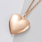 Heart Locket 27mm Necklace Copper - Ready to Wear