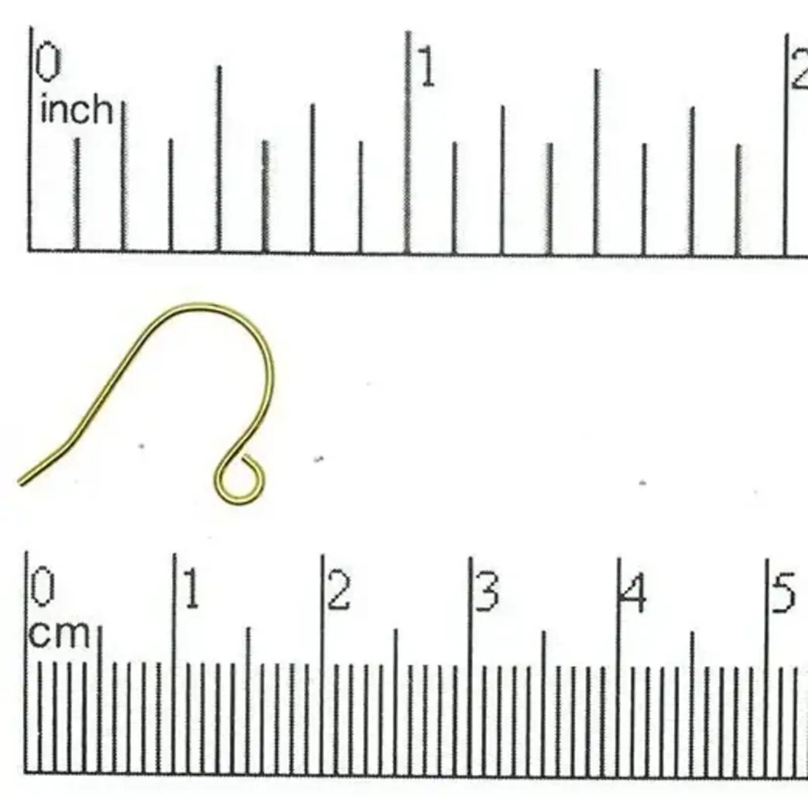 Gold Plated Shepherds Hook Earwire - 10 Pieces