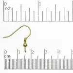 Gold Plated French Earwire w/Ball & Spring - 10 Pieces