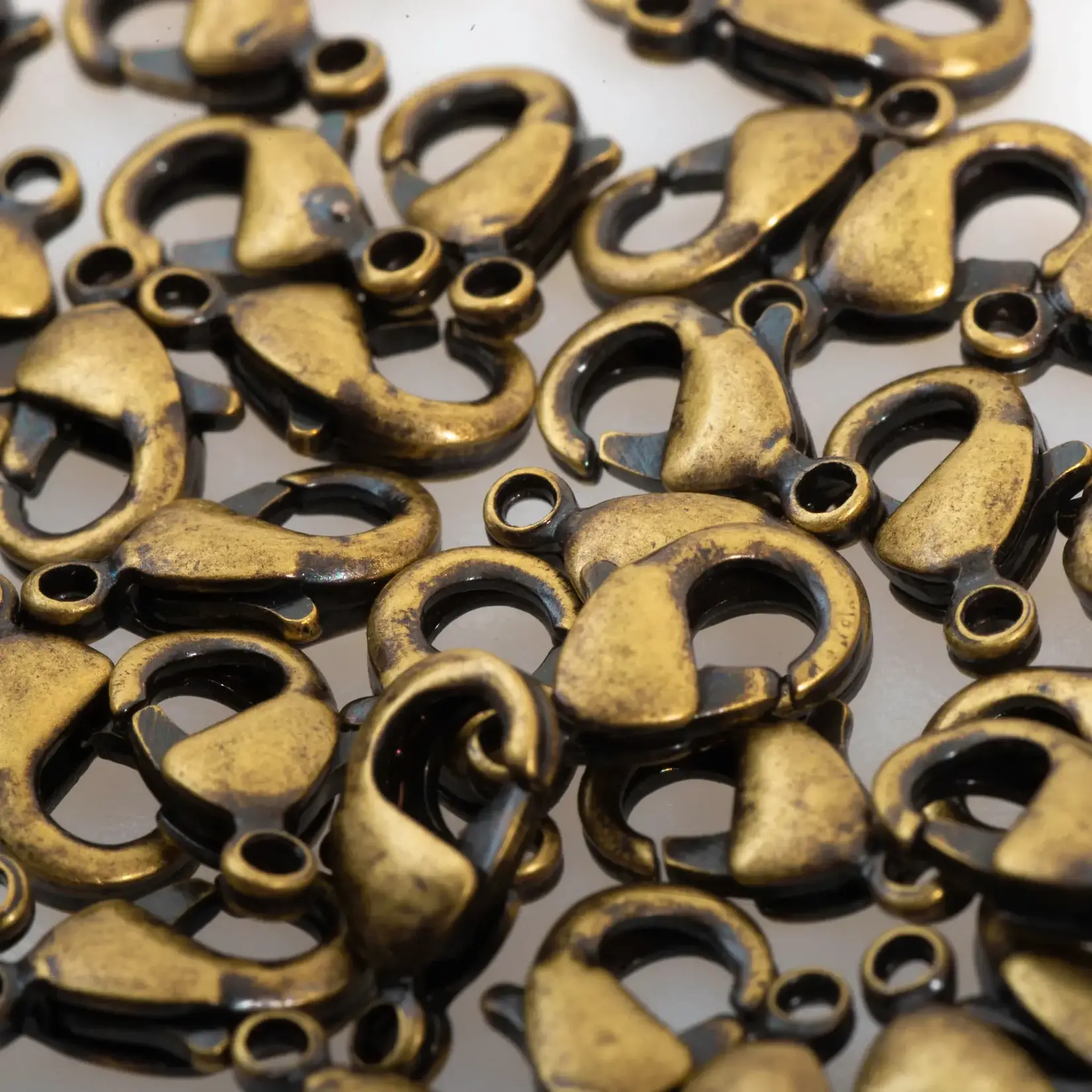 Antique Brass 9x5mm Lobster Clasp - 5 Pieces