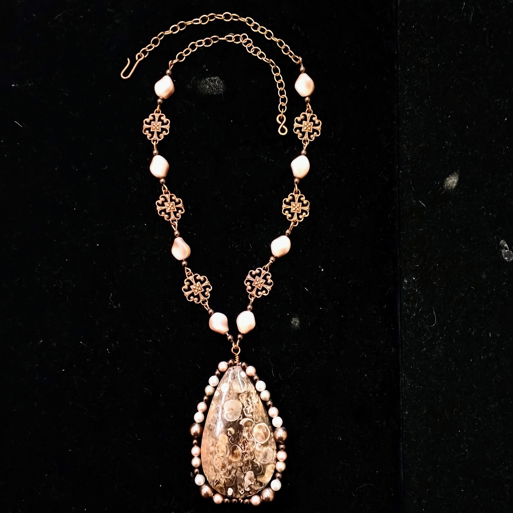 Turtle Ammonite Fossil Pendant Necklace - Ready to Wear