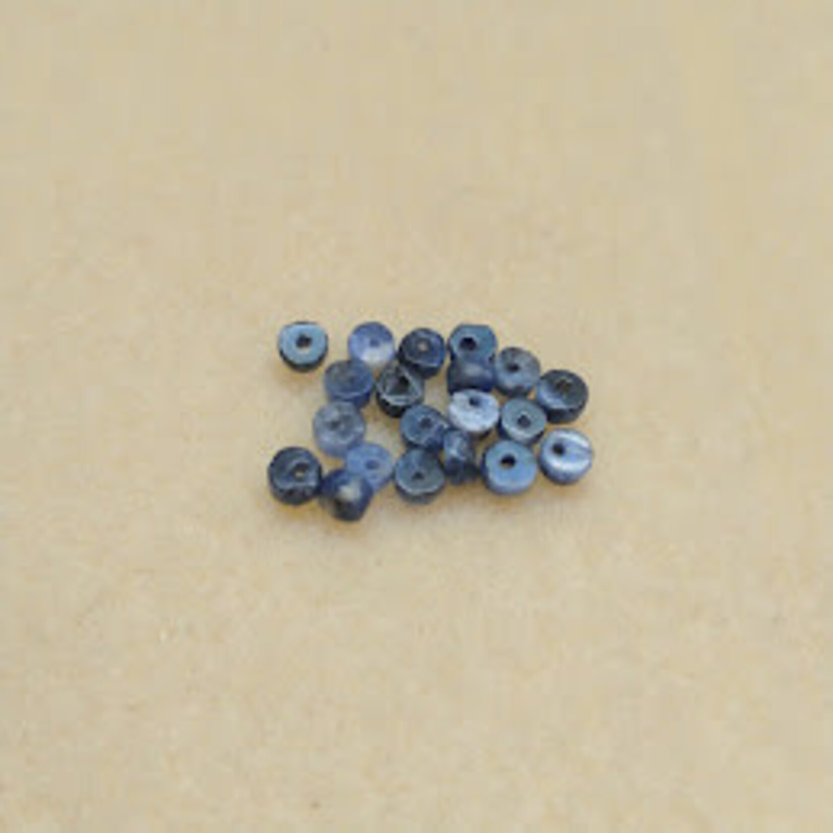 Sodalite Disk  3x1mm Bead - Single