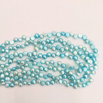 Freshwater Pearls  5-6mm Button Sky Blue Bead Strand