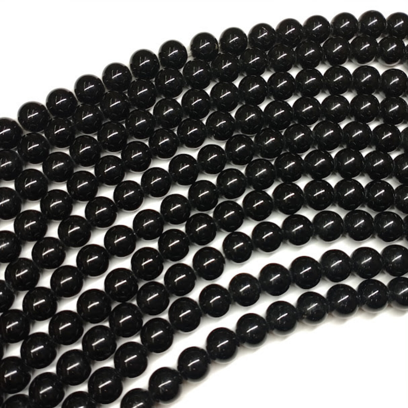 Black Obsidian 10mm Round Bead Strand