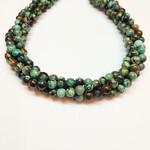 African Turquoise  6mm Round Bead Strand