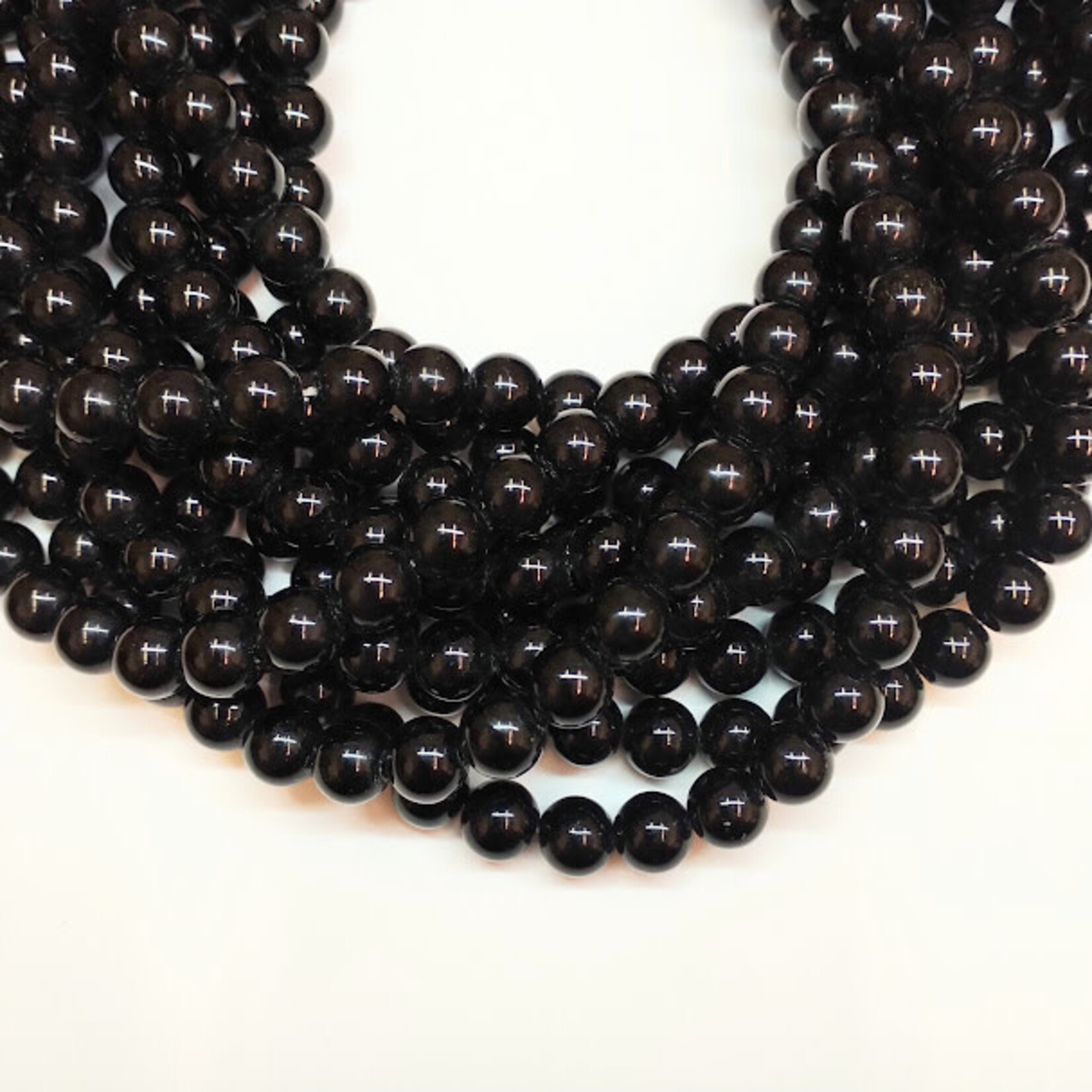 Black Obsidian 10mm Round Bead Strand