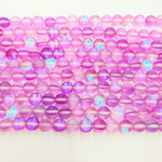 Mermaid Glass  8mm Round Purple Strand