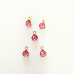 Fuchsia Quartz  7x10mm Teardrop Charm