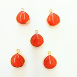 Carnelian 16x21mm Gold Plated Pendant