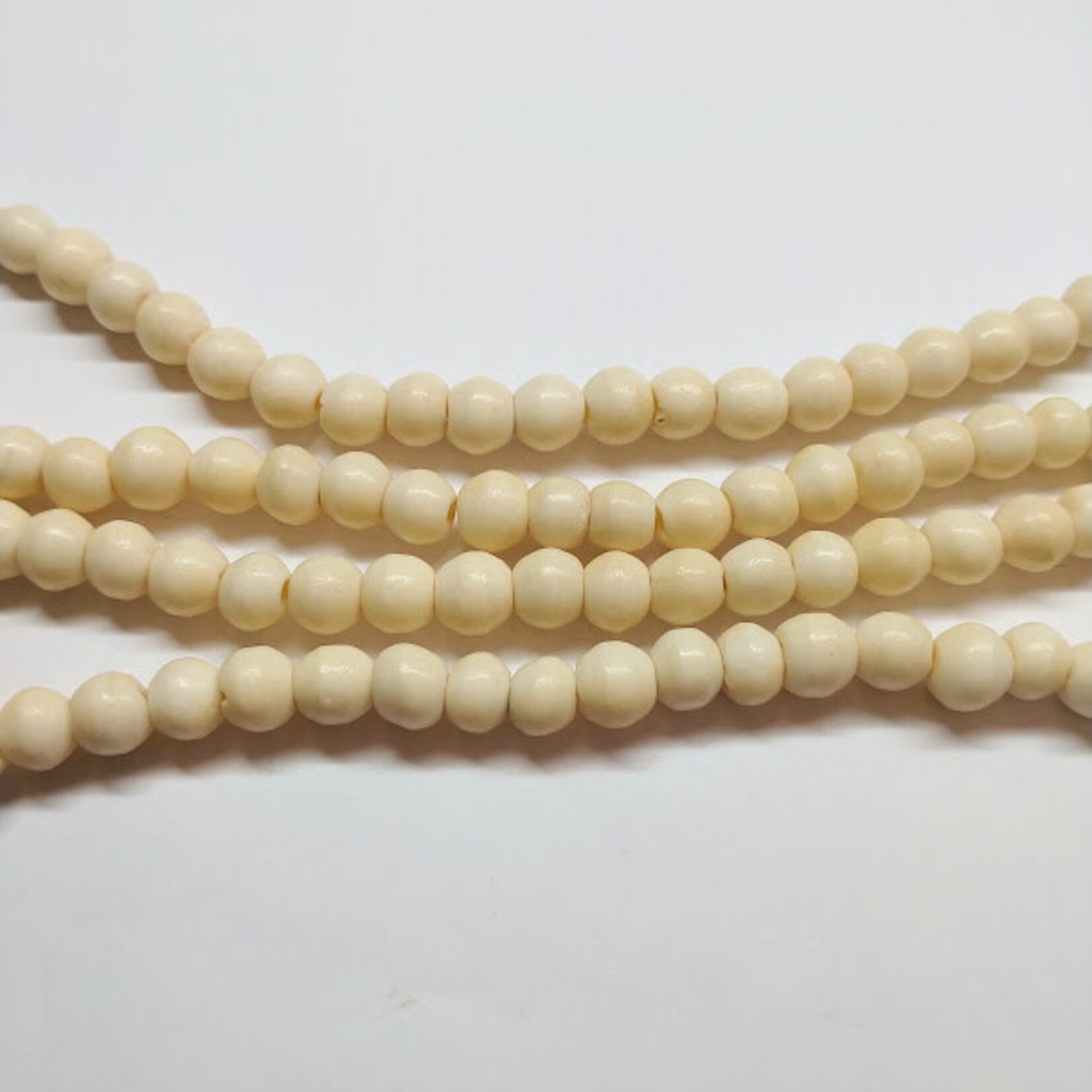 Ox Bone Round  6mm Bead Strand