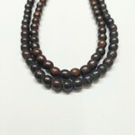 Ox Bone Round 6mm Dark Bead Strand
