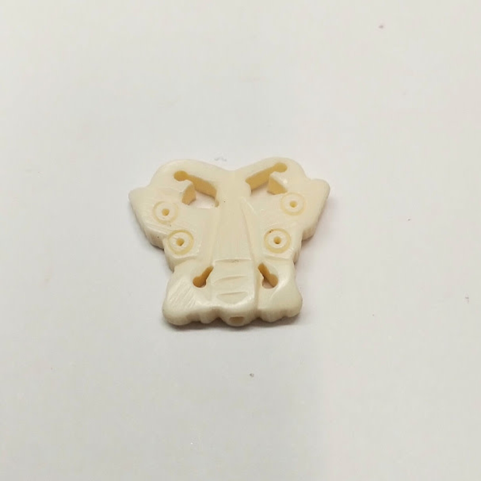 Ox Bone Carved Butterfly 16mm Bead