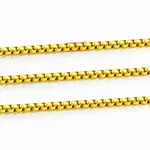 Gold Plated Waterproof  3mm Venetian Box Chain