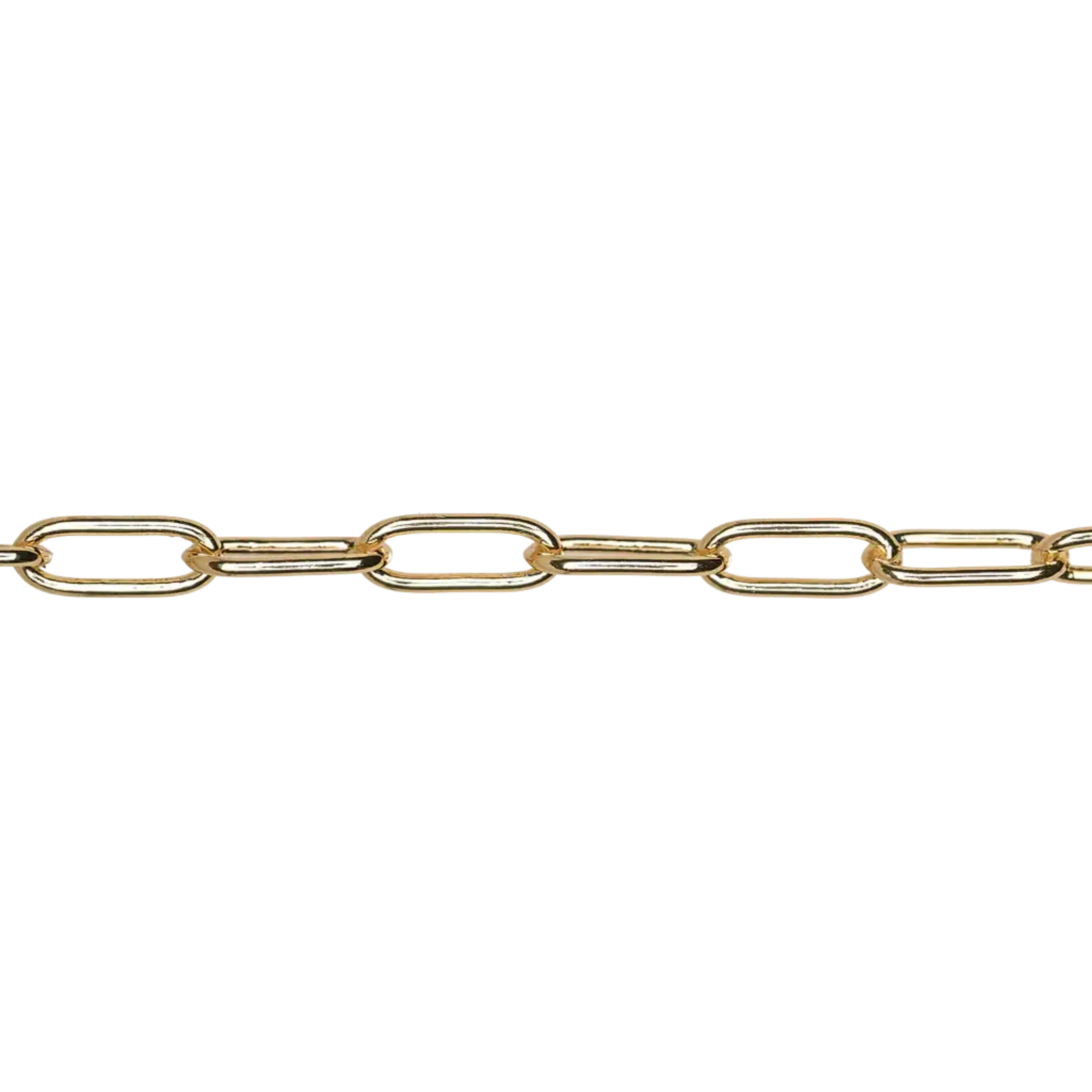 Gold Plated 11mm x 4.25mm Paperclip Cable Chain