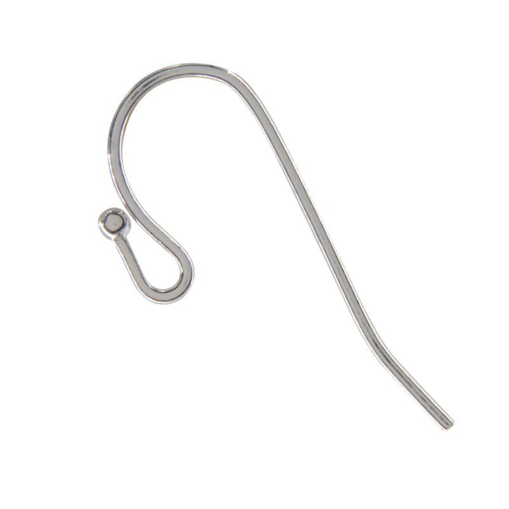 Silver Plated French Earwire w/ 1.5mm Ball - Pair