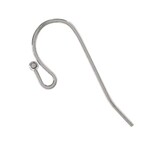 Silver Plated French Earwire w/ 1.5mm Ball - 20 Pieces