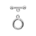 Silver Plated  9mm Toggle Clasp