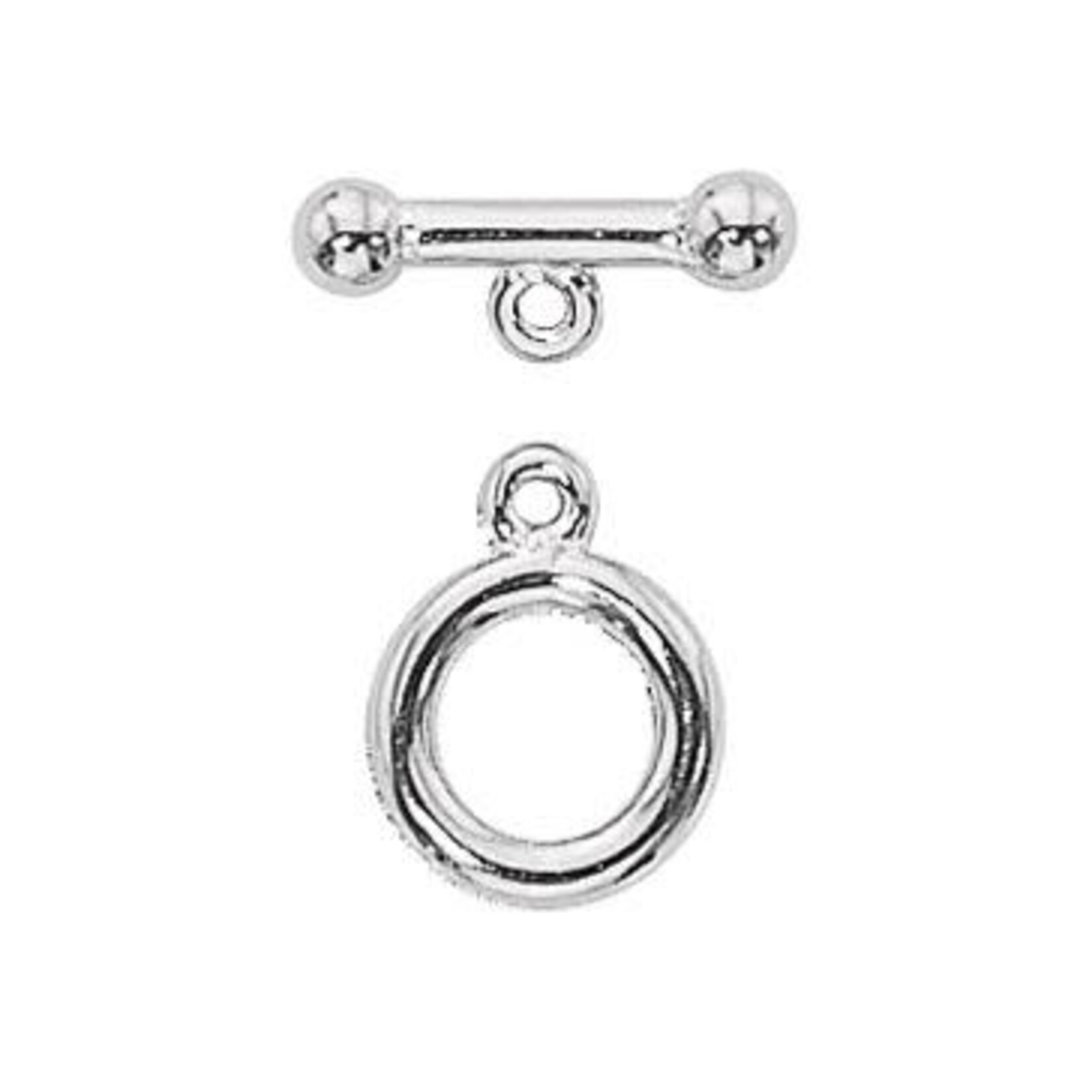 Silver Plated  9mm Toggle Clasp
